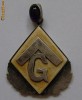 MEDALION MASONIC -  ARGINT, FILDES SI SAFIR