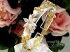 Bratara superba, placata cu aur de 18k, cu cristale clear heart si marquise cut - bijuterii mireasa