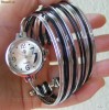 Ceas bratara 2 in 1, pentru dama/femei, negru-gri, inox, model deosebit.Nou Ceas bratara 2 in 1, pentru dama/femei, negru-gri, inox, model deosebit.Nou