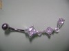 PIERCING BURIC TITAN MODEL LUNG PIETRE ALBE ZIRKONIU