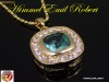 Lantisor placat cu Aur G 18K,Pandantiv cu Blue Topaz,no 5439