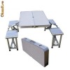 MASA PICNIC PLIABILA CU 4 SCAUNE - MATERIAL ALUMINIU SAU LEMN - CAMPING, PICNIC, PESCUIT SAU IN CURTE