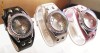 Ceas HelloKitty negru, roz, alb cu strasuri-DEOSEBIT- CADOUL PERFECT !
