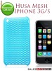 HUSA BLEU AIR MESH PERFORATA IPHONE 3GS 3G - TRANSPORT GRATUIT