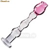 Icicles Trandafir Romantic Dildo din Sticla Nr 12