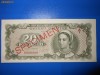 SPECIMEN 20 LEI 1950 UNC