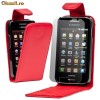 Husa dedicata pentru Samsung Galaxy ACE S5830 piele rosie ECO + Folie protectie GRATIS