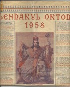 CALENDAR CRESTIN ORTODOX -  1958 foto
