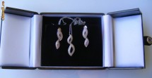 Set Cercei + Pandantiv unicat ornate 1,35CT DIAMANTE !! foto