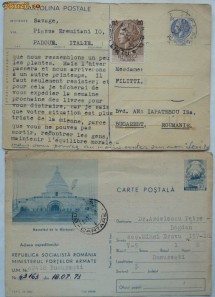 2 Cp , Padova - Bucuresti , catre Filitti , a doua referitoare la ordinul Crucea Regina Maria foto