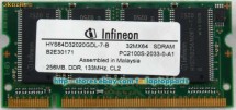 memorie laptop INFINEON  256 MB DDR foto