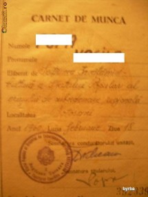 Carnet ( Carte) De Munca  - 1960 -/ 2 foto