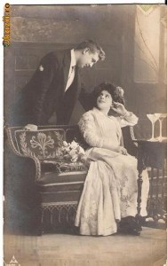 T FOTO 09 Romantica -Indragostiti -trimisa de Costica, circulata la Sulina in 1911, la Domnisoara Nevarth Sulbendgian ? foto