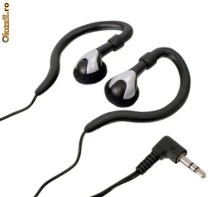 Ear-hook headphone, Casti MP3, MP4, Ipod, Stereo, Black, Garantie 1 An ! foto