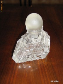 Sticla Parfum Cristal cu Dop foto