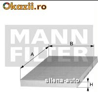 Filtru habitaclu (polen) MANN-FILTER - CU 2842 pentru AUDI si VW foto