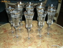 Set 12 pahare sampanie din cristal SUPERBE!REZERVAT!! VA ROG NU LICITATI!!! foto