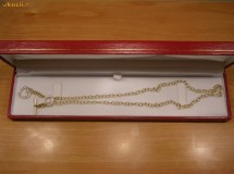 Lantisor gros din aur galben cu pandativ in forma de inimioara CZ, NOU, 4,12g
