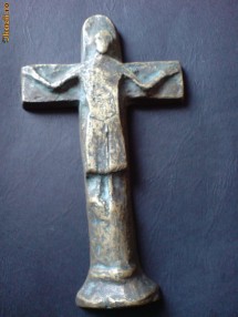 Vechi crucifix  din bronz foto