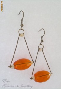 Cercei Handmade - Orange Weight (cer00017) foto