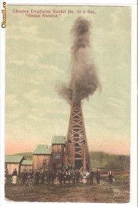 Campina-Eruptiunea sondei no. 45 a Societatii Steaua Romana foto