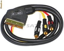 **Cablu SCART-RCA cu intrerupator foto