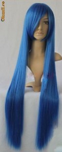 Peruca albastra 100 cm COSPLAY
