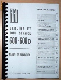 Manual de reparatii Fiat 600 - copie xerox - foto