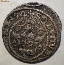 E.069 POLONIA LITUANIA SIGISMUND III SOLIDUS 1594 ARGINT
