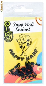 Set 10 bucati Snap Heli Swivel pentru crap foto