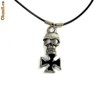 Medalion Iron Cross cu craniu (ID143)