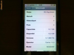 VAND  IPHONE 4G BLACK 16GB NEVERLOCKED STARE FF BUNA