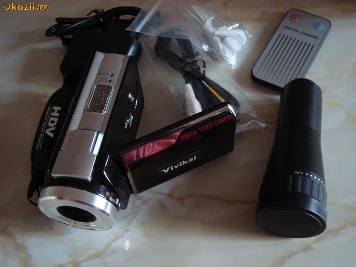 camera video HD cu telescop foto mare