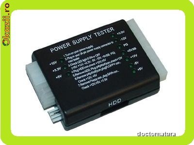 TESTER SURSA PT VERIFICARE SURSA DESKTOP PC PSU TESTER ! DIAGNOZA SI SERVICE PC!! PROMOTIE ! foto mare TESTER SURSA PT VERIFICARE SURSA DESKTOP PC PSU TESTER ! DIAGNOZA SI SERVICE PC!! PROMOTIE ! foto mare