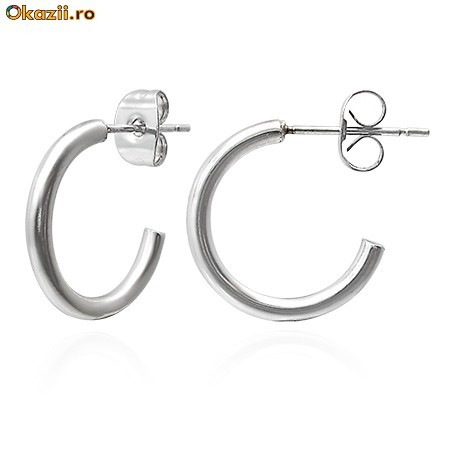 Cercei din inox - diametru 20 mm - cod 133 foto mare