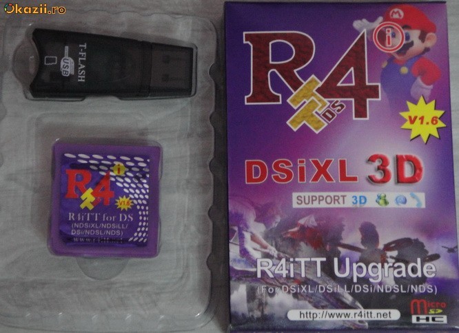 Card R4i Nintendo 3ds / nds / ds / dsi  / dsi xl - v1.4.3 foto mare