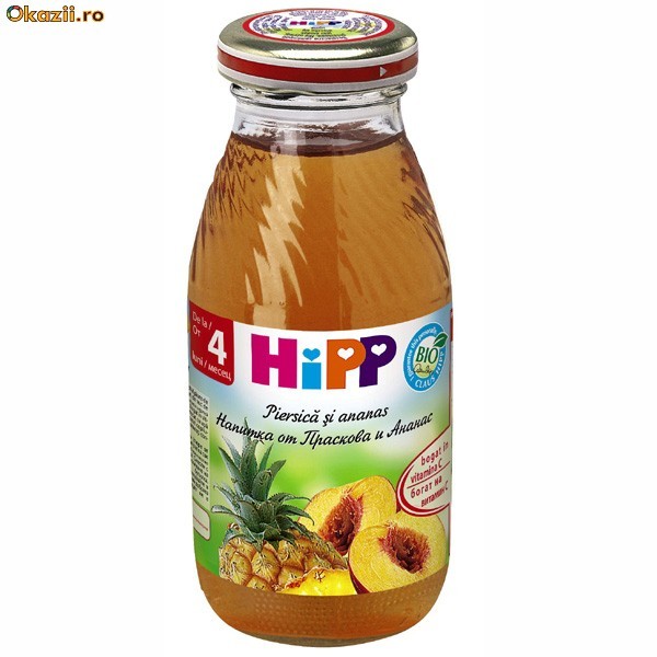HiPP Suc de piersici si ananas - 200ml foto mare