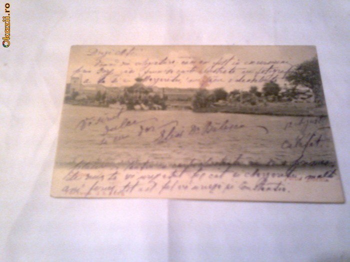 Carte Postala Craiova - Parcul Bibescu, Circulata 1906 foto mare