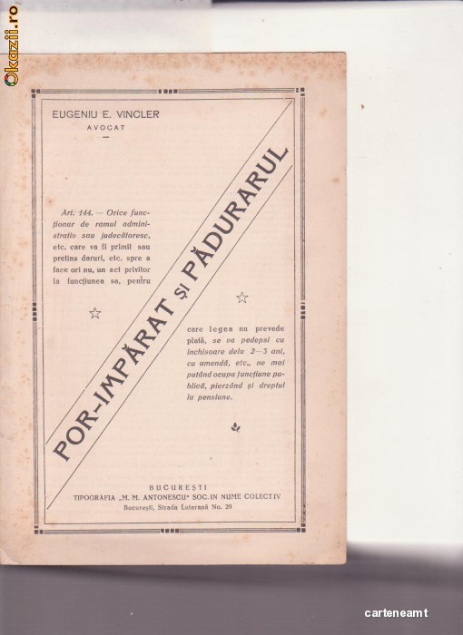 POR -IMPARAT SI PADURARUL-EUGENIU E.VINCLER foto mare