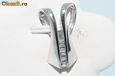 superb pandantiv aur alb 14K cu diamante naturale 0,26CT VS !!! foto mare