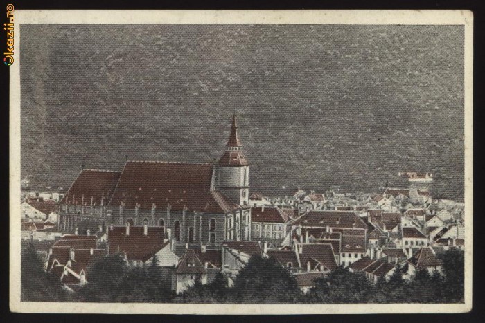 Brasov , Vedere partiala , circulata , 1928 foto mare