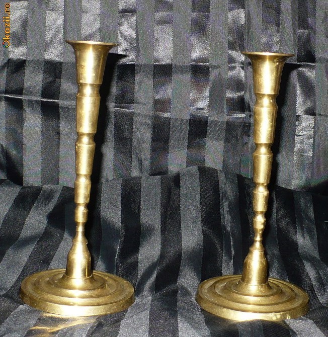 Set sfesnice masive Solid Brass INDIA  69ron per set foto mare
