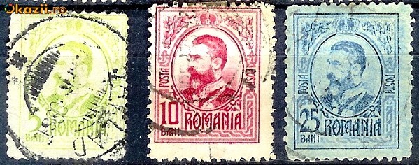 k5144    Romania 1908 - timbre stampilate foto mare