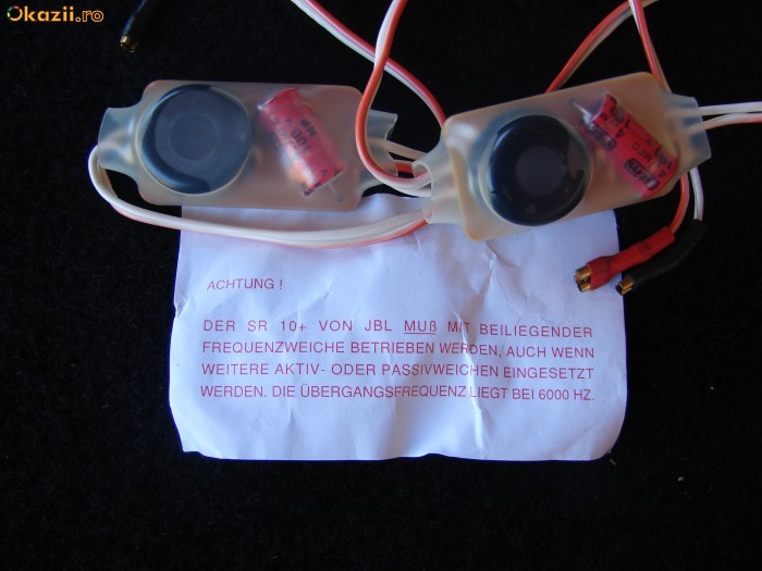 filtre tweeter 25 W RMS  JBL SR10 ( set 2 buc) foto mare