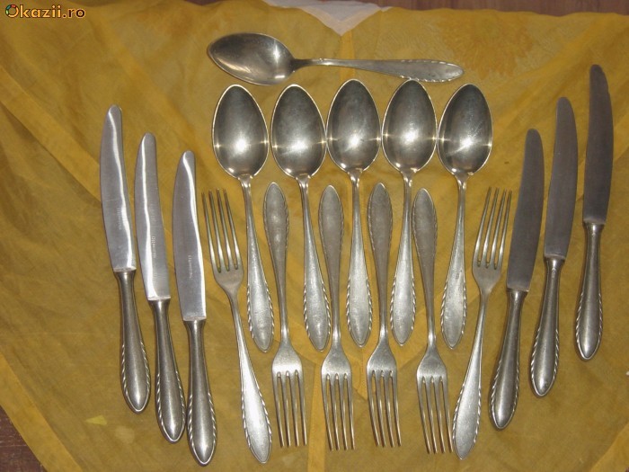 TACAMURI ARGINTATE SET 3X6 BUC foto mare