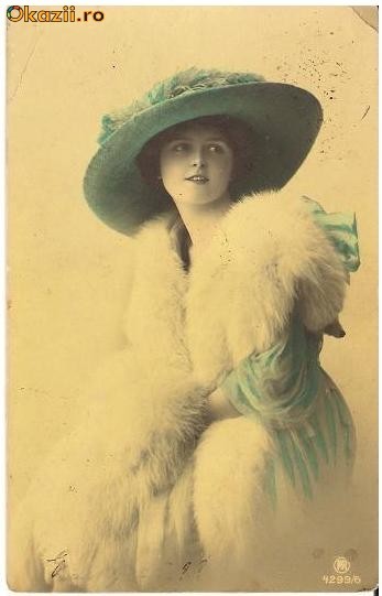 T FOTO 30 Romantica -Tanara -circulata 1914 Curtbunar , Turtucaia, adresata plotonierului Nedelcu Ioan, Comandantul plotonului 2 Graniceri foto mare