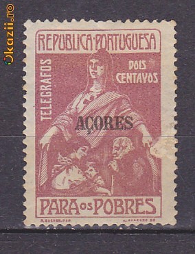 Timbre Portugalia  Azore Supratipar nestampilate. foto mare