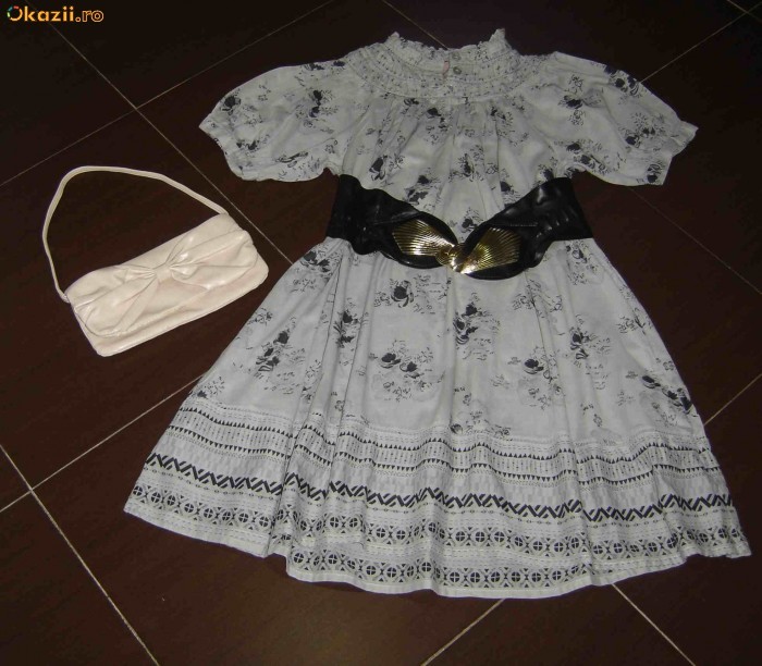 Rochita H& M; Gri, Model Deosebit, Maneci largi; M:38! foto mare
