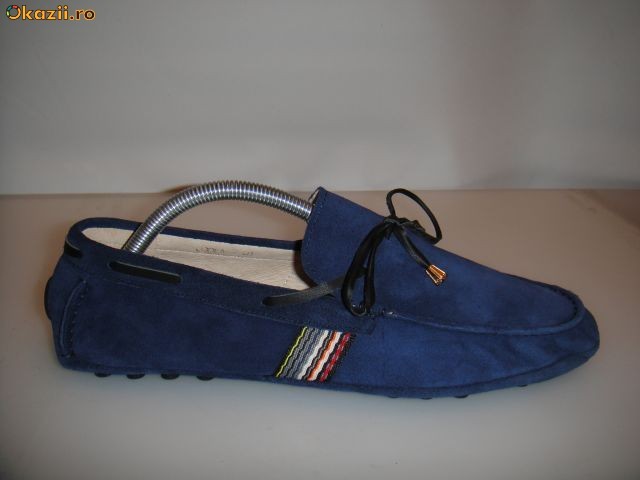 MOCASINI  PAUL SMITH  BLUEMARIN DIN PIELE CAMOSCIO foto mare