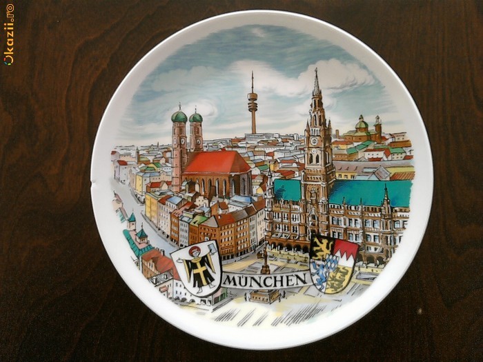 farfurie DECO portelan - suvenir Munken foto mare